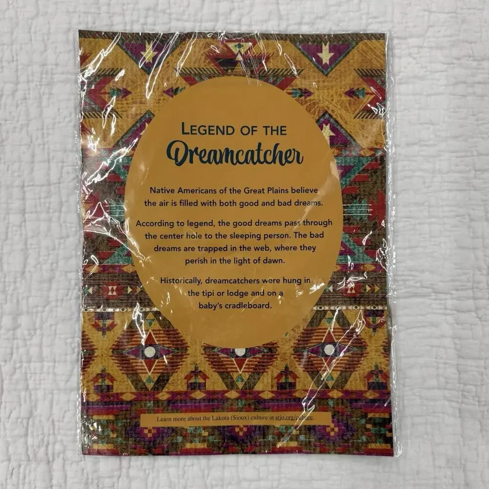 Dreamcatcher with Feathers on Backing Card 